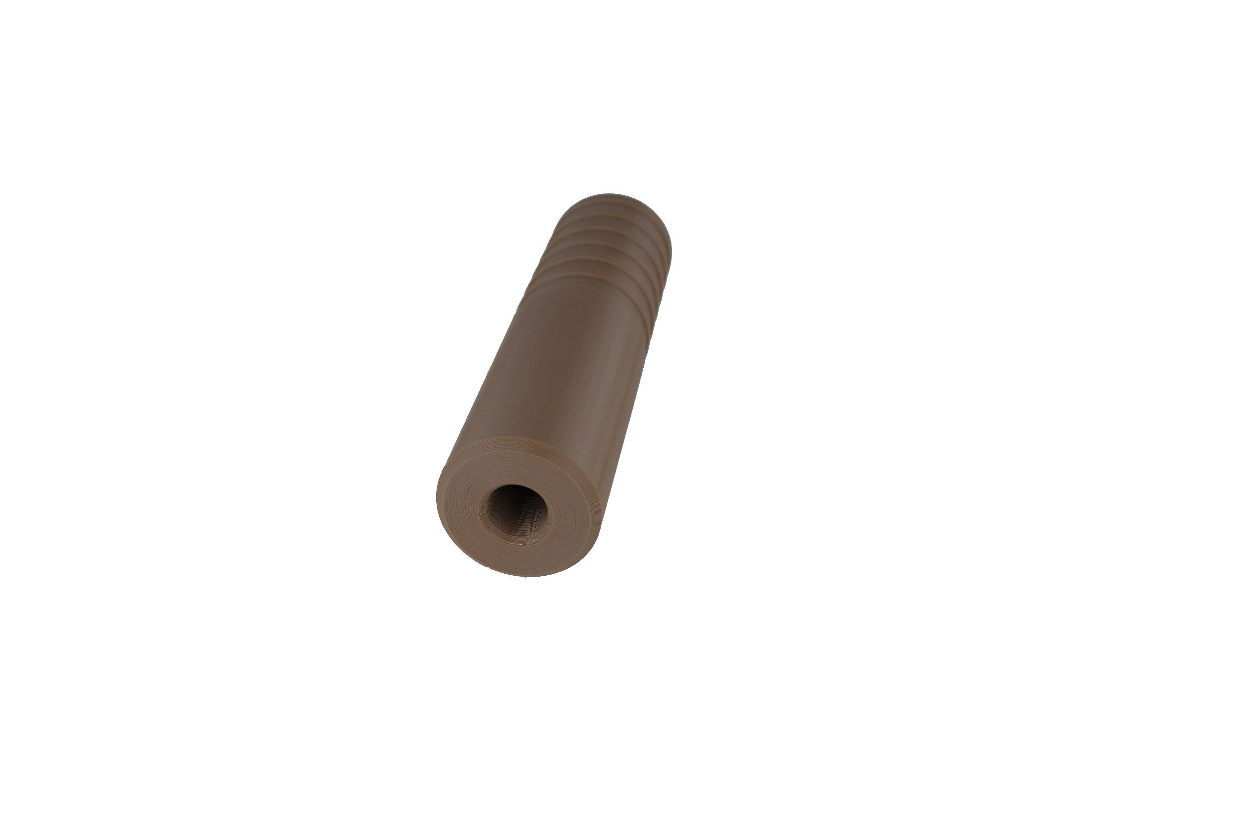 MJM-13 Ringed (Slim fit 30mm OD) Airsoft Mock Suppressor 14mm CCW FDE (Flat Dark Earth)