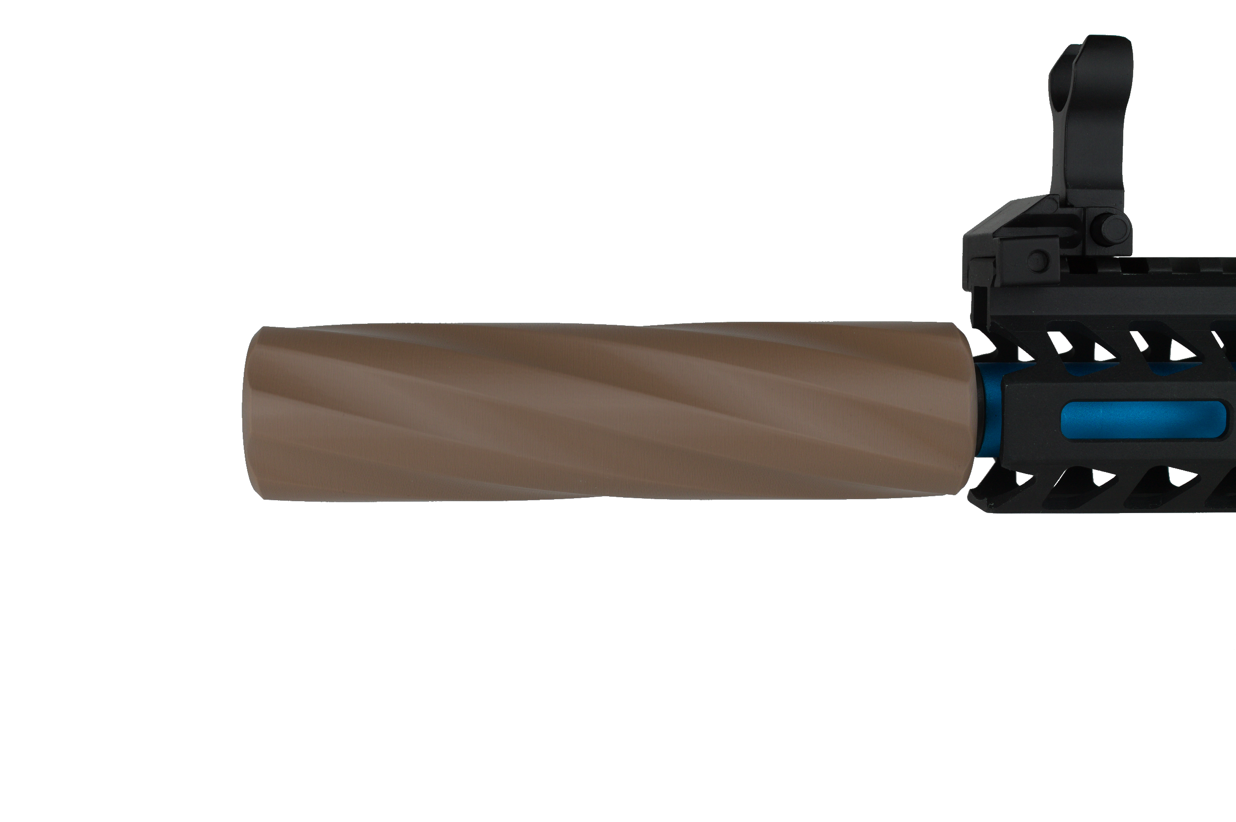 MJM-8 Twist Airsoft Mock Suppressor 14mm CCW FDE (Flat Dark Earth)